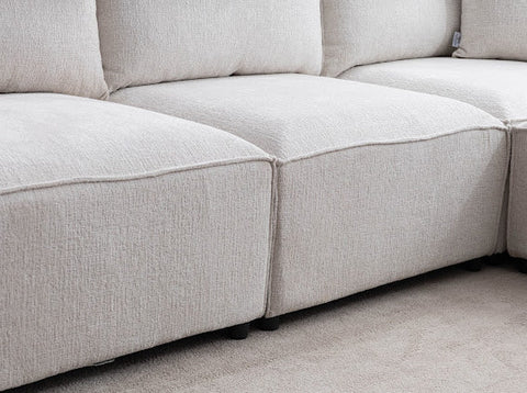 Élégance Chenille Modulable  4+1 Pouf