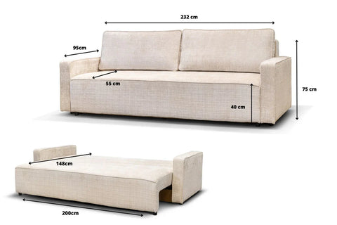 Nicole Convertible Marbella Blanc Cassé