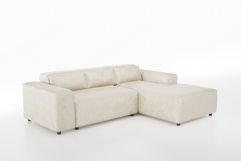 Moris - Velours Beige Texturé