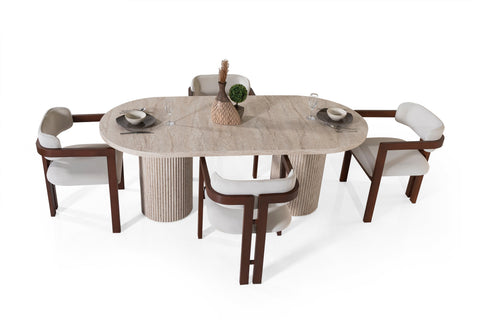 Table Venise effet travertin
