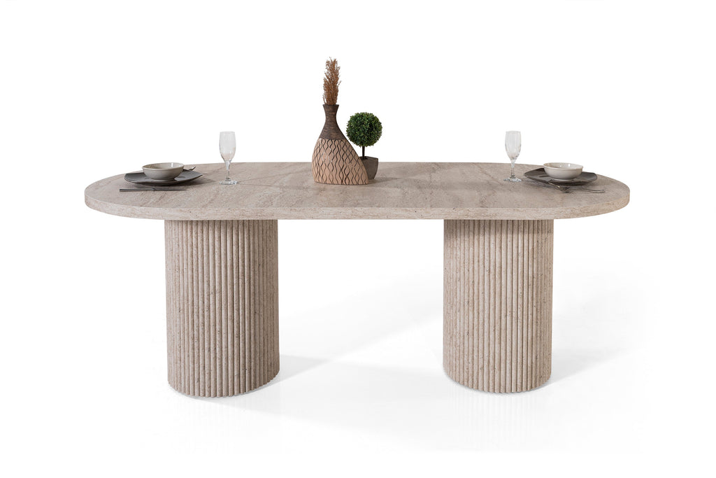 Table Venise effet travertin