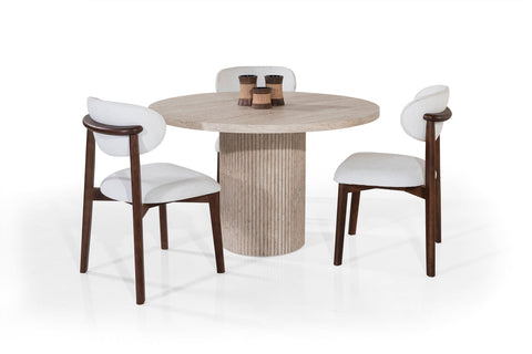 Table Petra effet travertin
