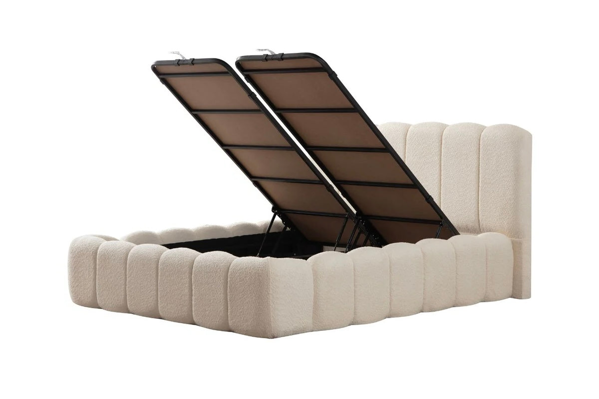 Lit Coffre - Alya Tissu Chenille