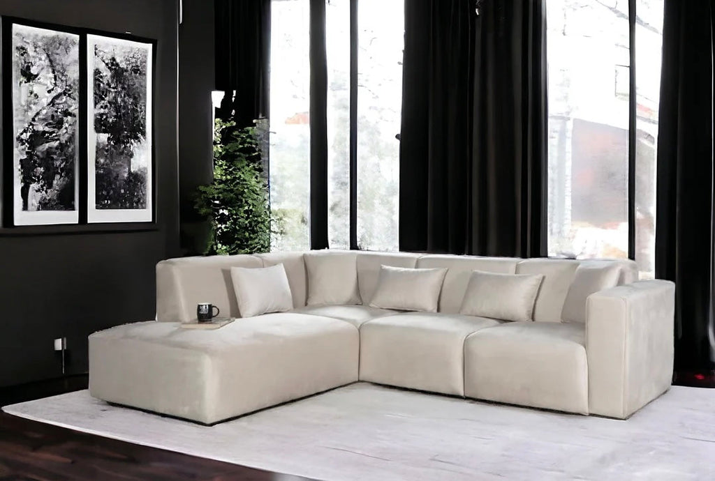 Coco Velours Blanc Cassé