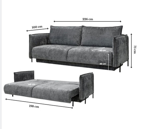 Amalfi Convertible Marbella Gris Anthracite