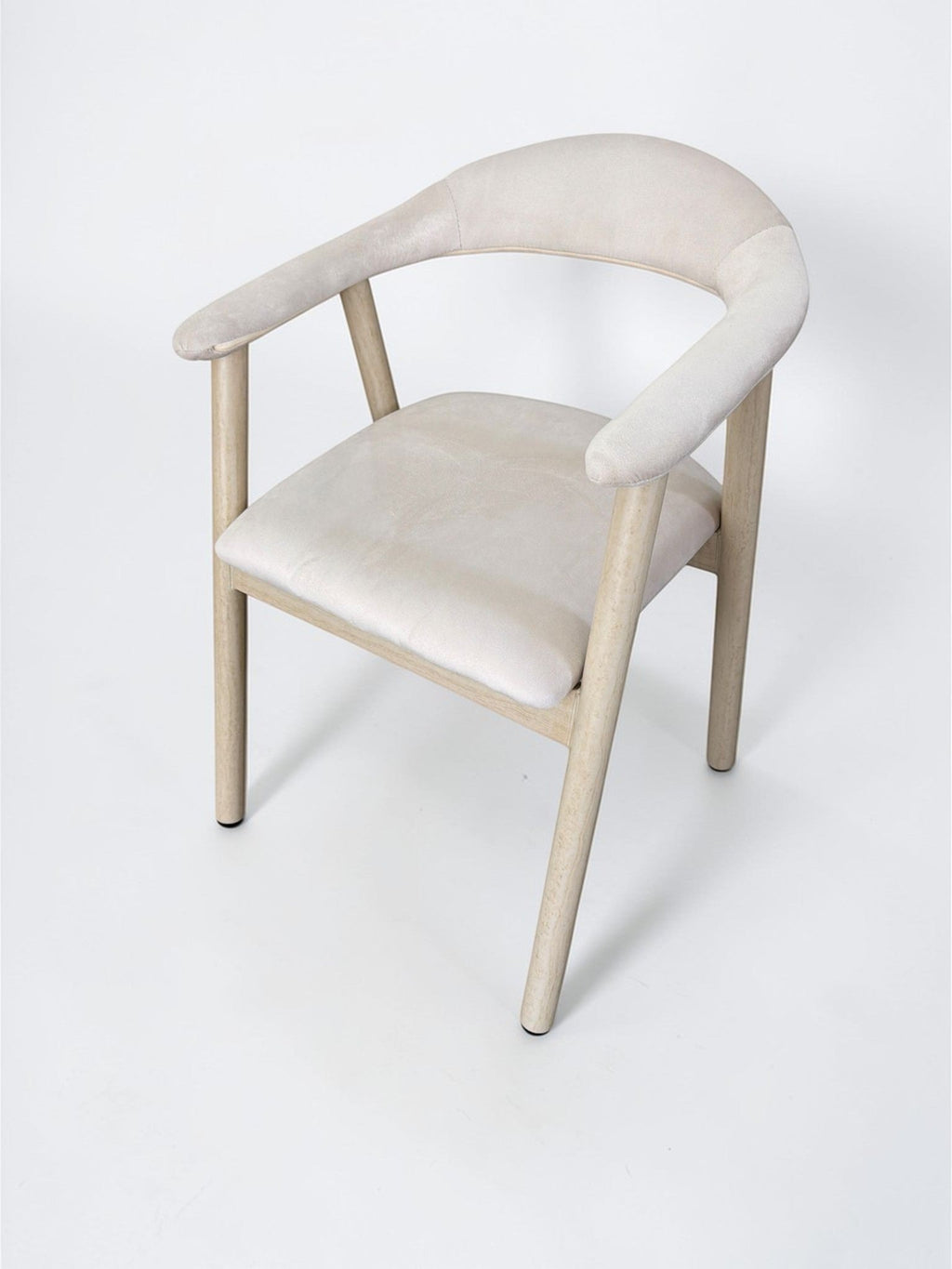 Chaise Berita Tissu Velours Pied Travertin