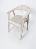 Chaise Berita Tissu Velours Pied Travertin