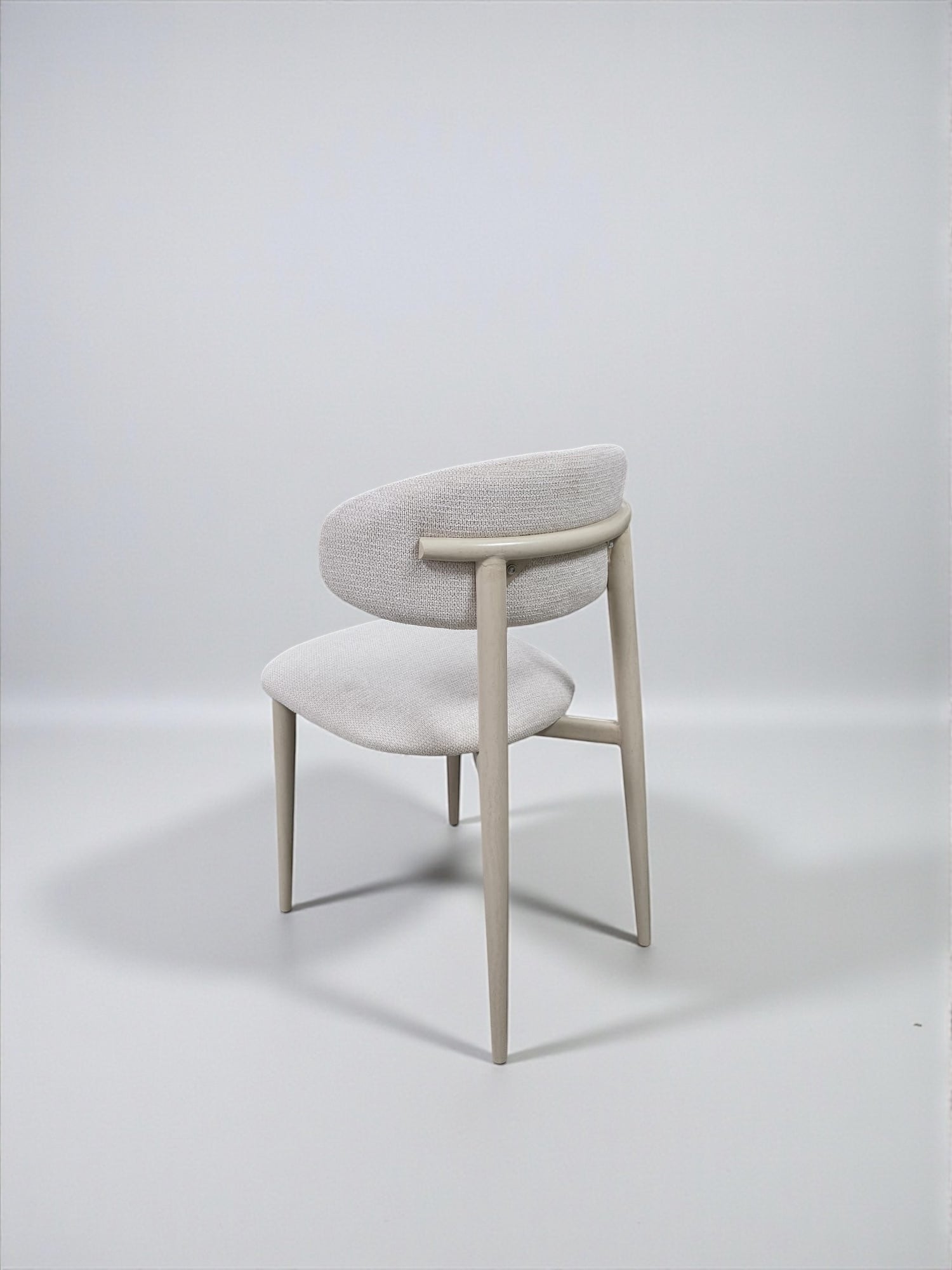Chaise Bohême Tissu Chenille Pied Chêne