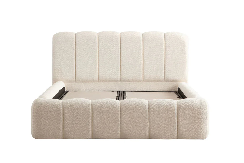 Lit Coffre - Alya Tissu Chenille