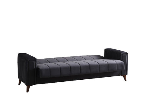 Nova Convertible Velours Gris Anthracite