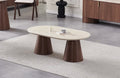 Table basse - Céramique Noyer Travertin - Iconic