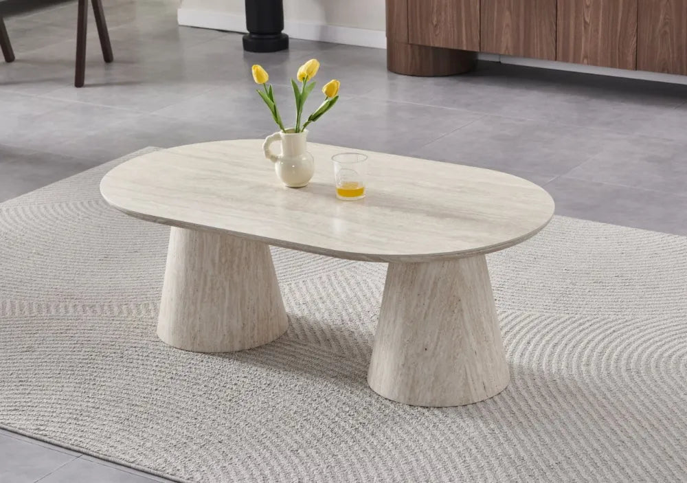 Table basse - Céramique Effet Travertin - Iconic