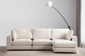 Julia Modulable - Velours Blanc 3+1 Pouf