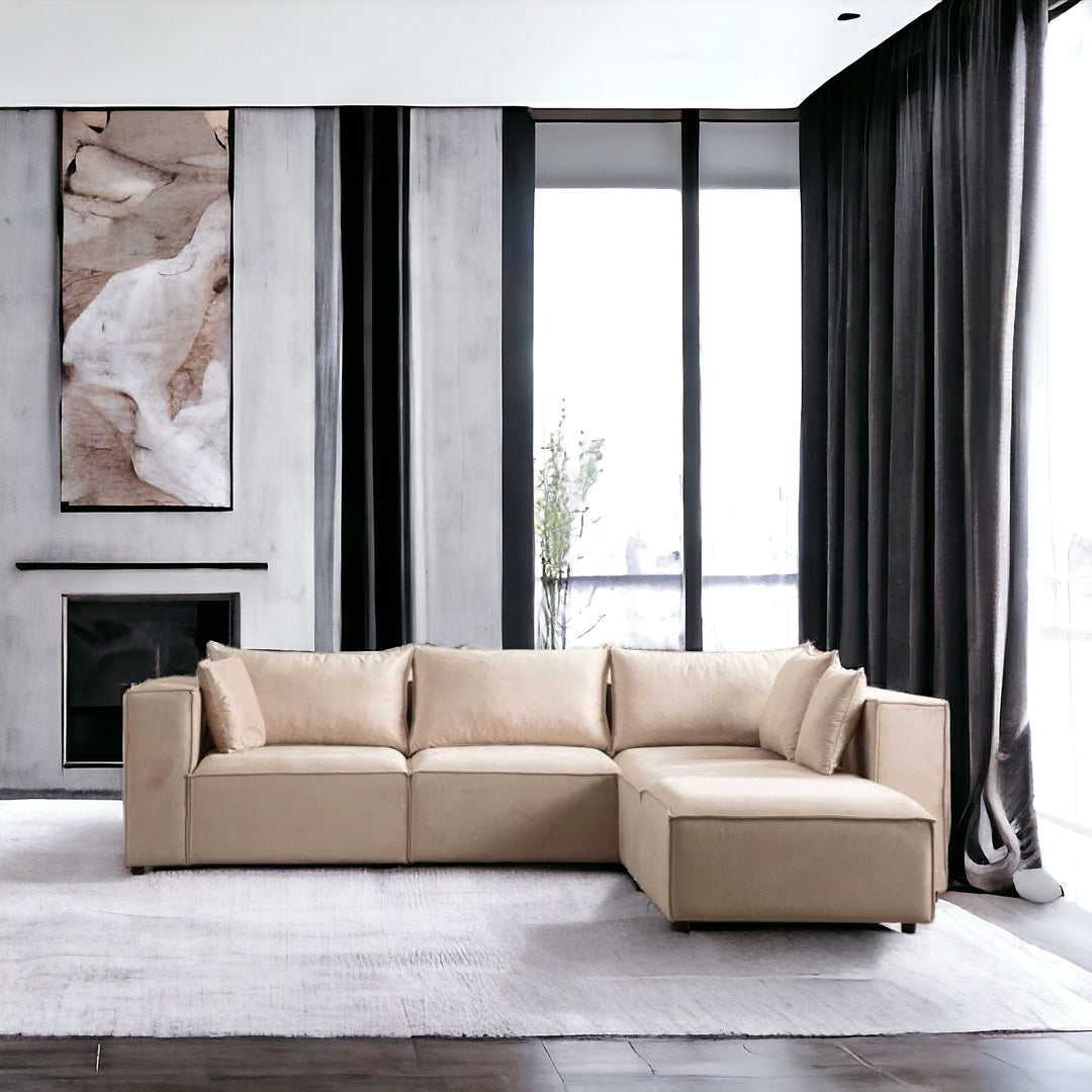 Élégance Modulable  3+1 Pouf