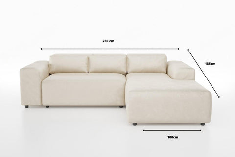 Moris - Velours Beige Texturé