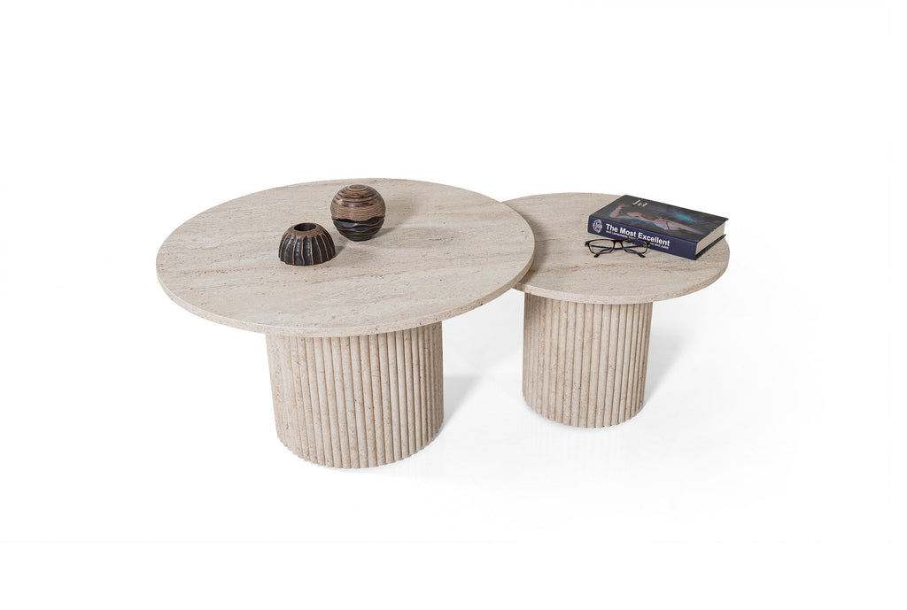 Table Duo Perla Travertin