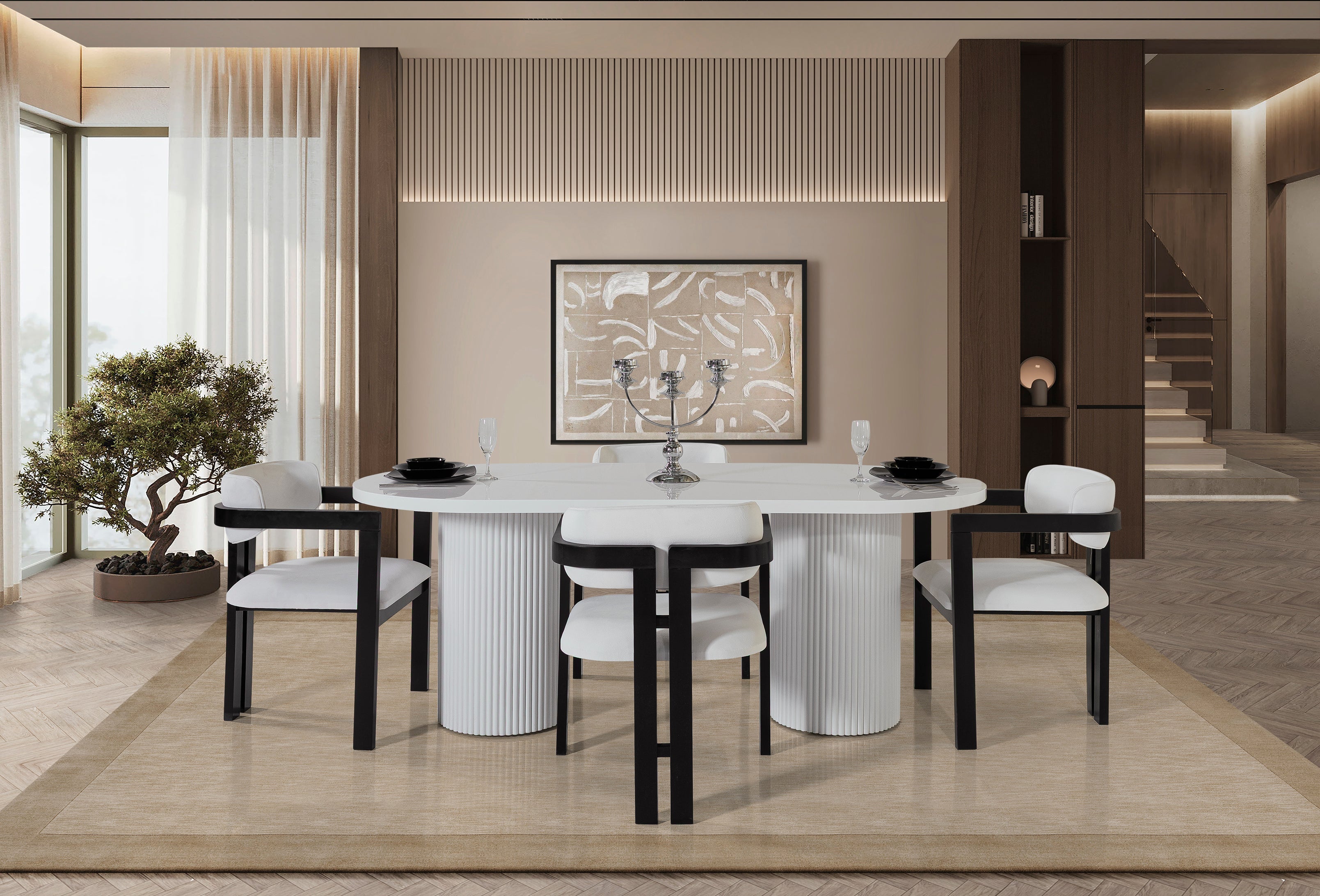 Table Venise Blanc Laqué